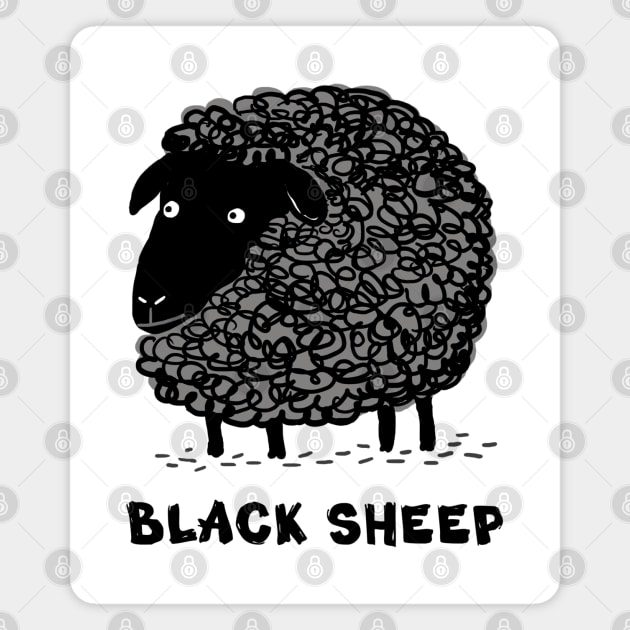 Black Sheep Magnet by Coffee Squirrel